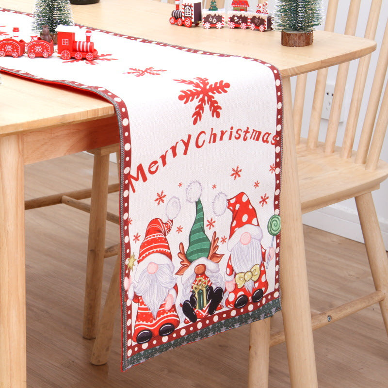 Christmas Double Printing Snowman Table Mat