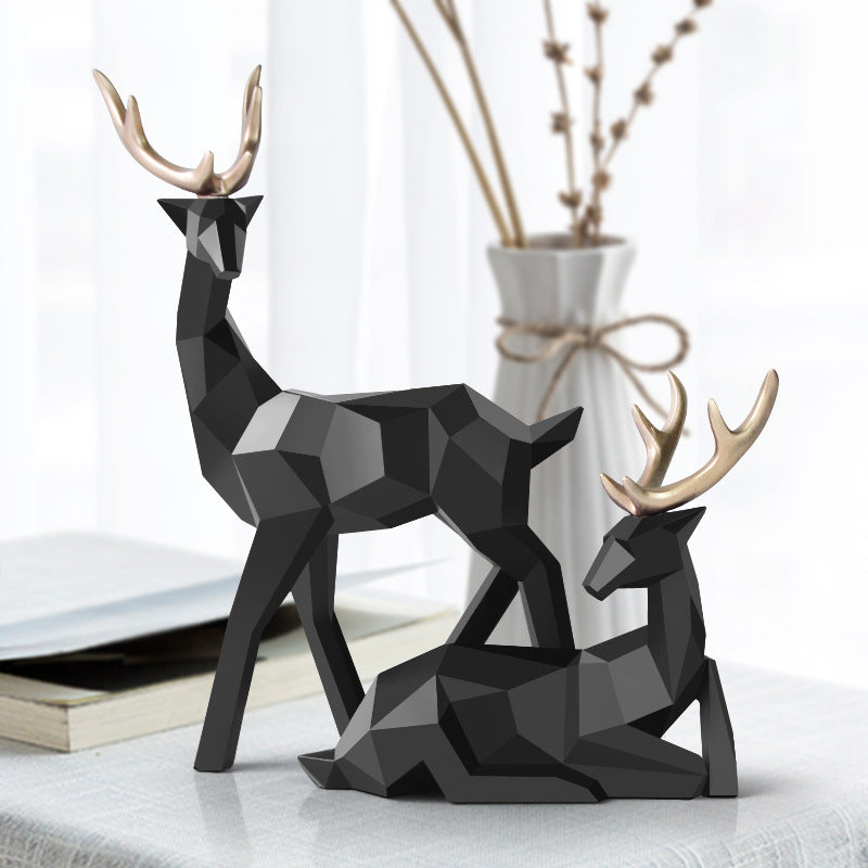 Deers Sculpture Resin Deer Statue Home Decor