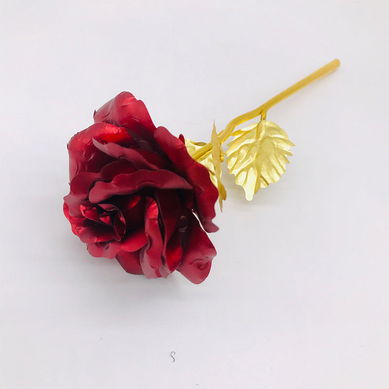 Luminous Color Gold Rose Flower Set