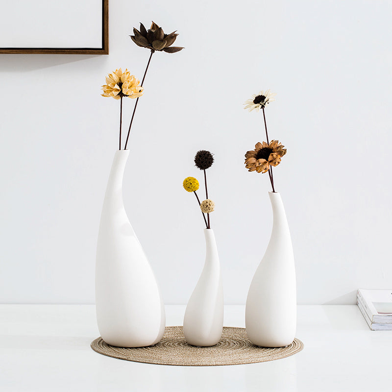 White Water Drop Vase