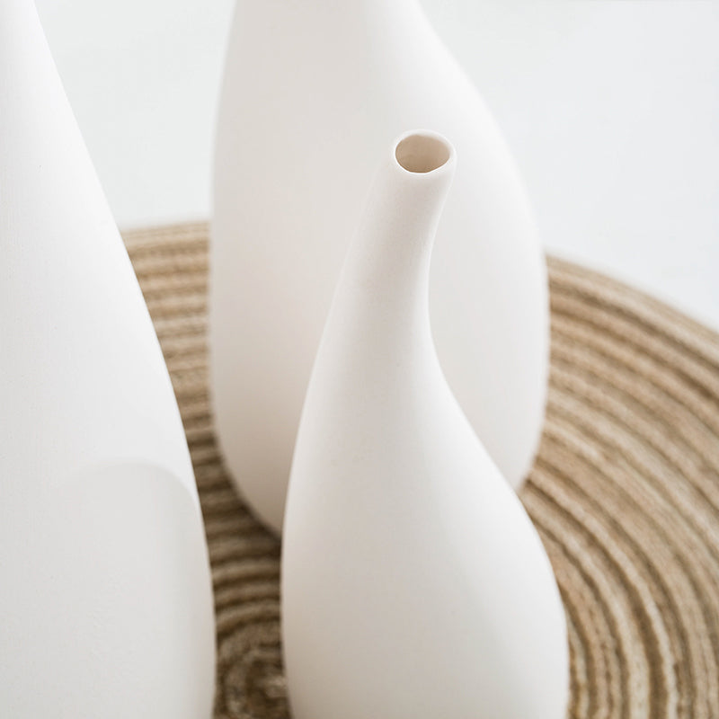 White Water Drop Vase