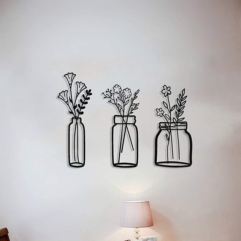 Flower Silhouette Wall Decoration Art