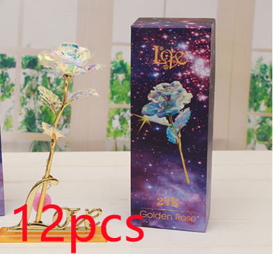 Luminous Color Gold Rose Flower Set