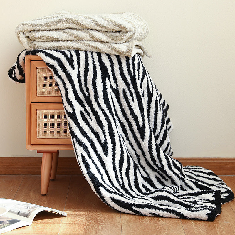 Knitting Blanket Zebra Pattern