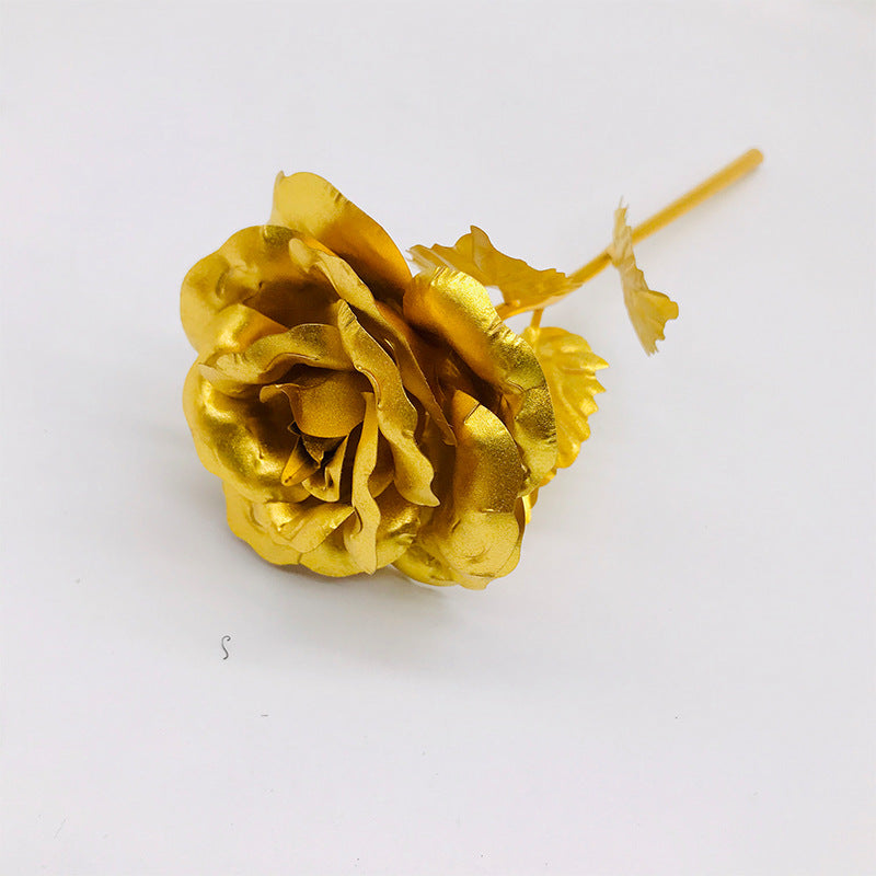 Luminous Color Gold Rose Flower Set