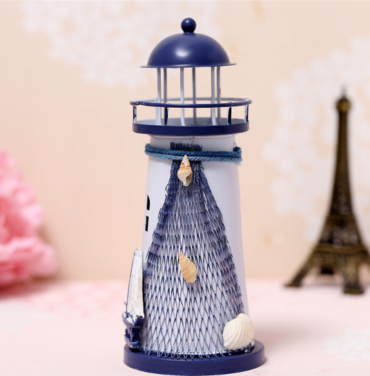 Lighthouse statue Mediterranean decor