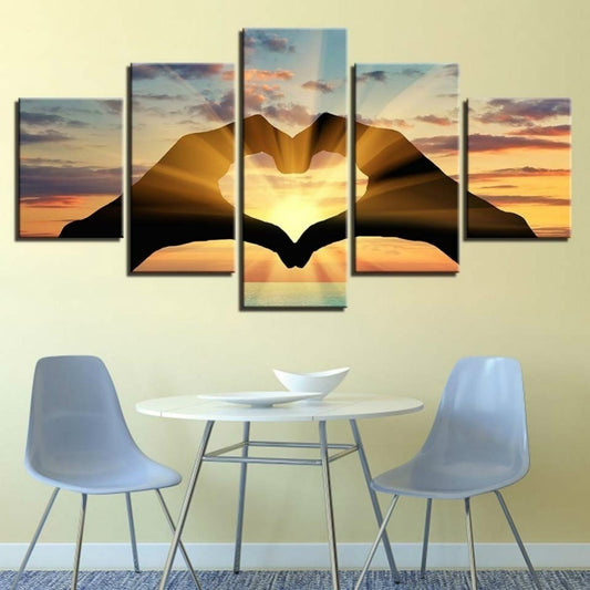 Love Sunrise Canvas Painting Decoration