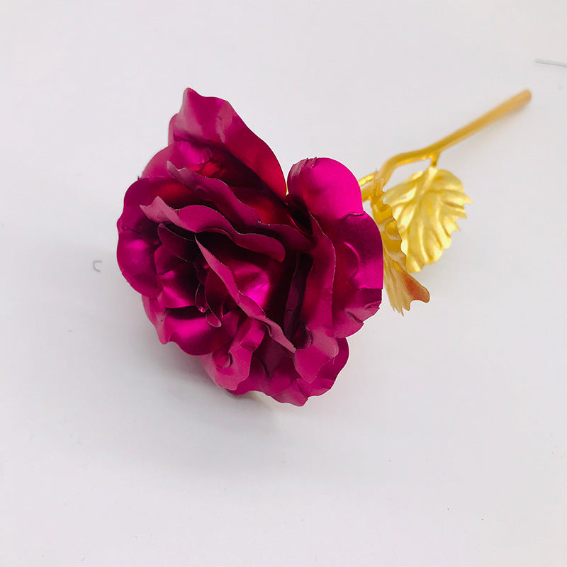 Luminous Color Gold Rose Flower Set