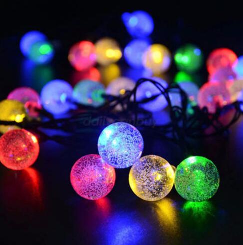 Christmas lights solar garden outdoor decor