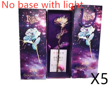 Luminous Color Gold Rose Flower Set