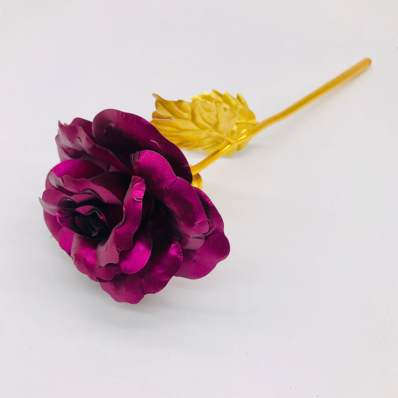 Luminous Color Gold Rose Flower Set