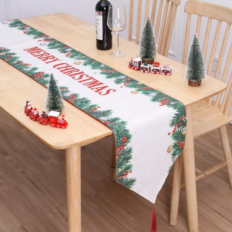 Christmas Double Printing Snowman Table Mat