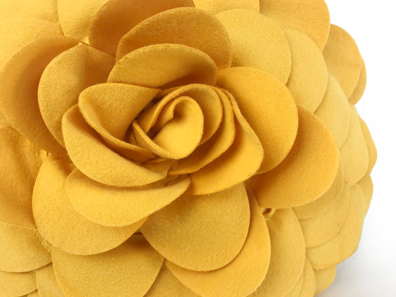 Hand-sewn woolen flower