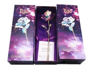 Luminous Color Gold Rose Flower Set