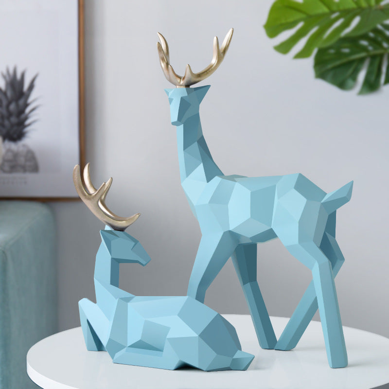 Deers Sculpture Resin Deer Statue Home Decor