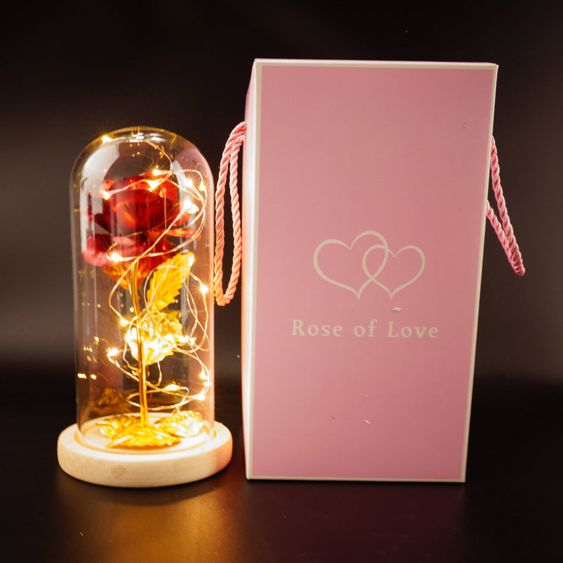 Preserved Flower Glass Cover Rose