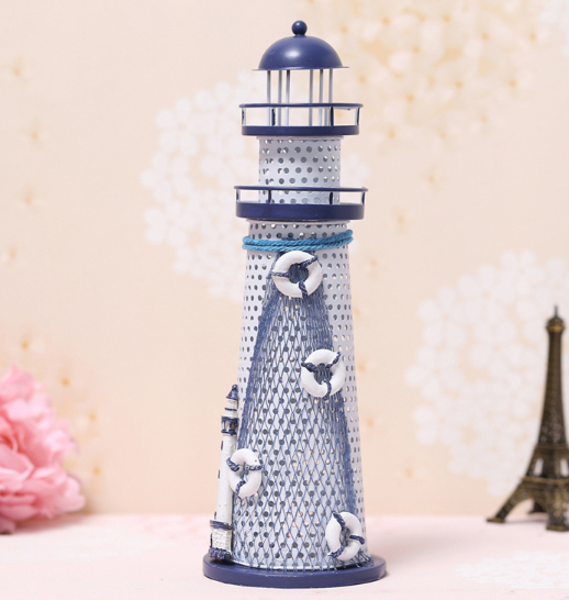 Lighthouse statue Mediterranean decor