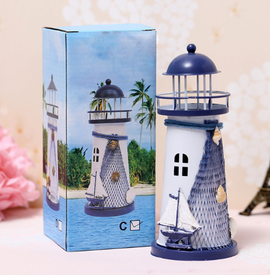 Lighthouse statue Mediterranean decor