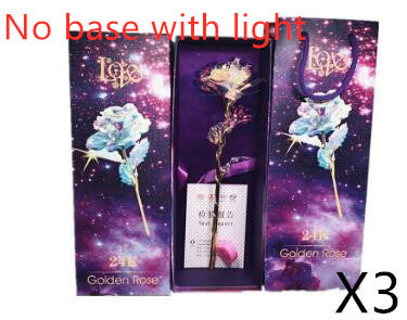 Luminous Color Gold Rose Flower Set