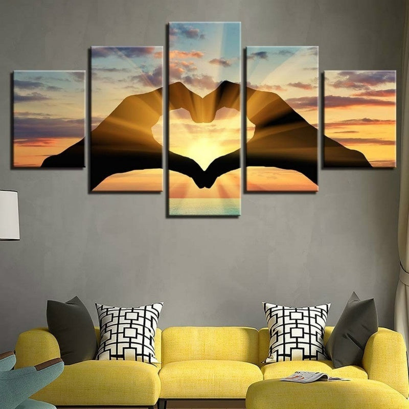 Love Sunrise Canvas Painting Decoration