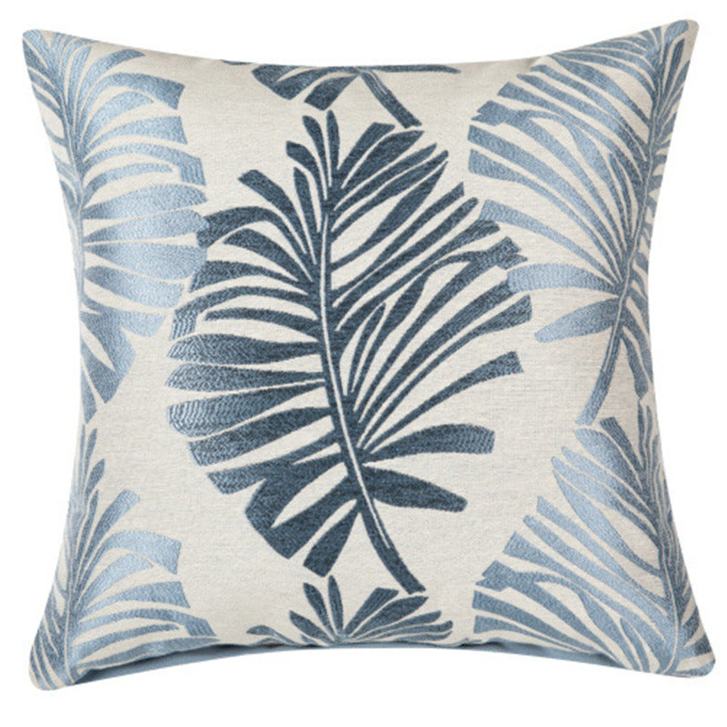 Decoration Linen Printed Leaf Cushion Cover