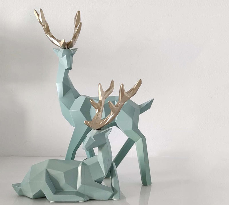 Deers Sculpture Resin Deer Statue Home Decor