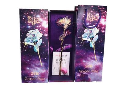 Luminous Color Gold Rose Flower Set