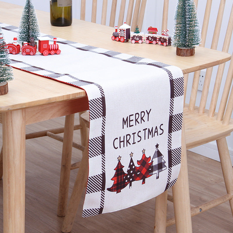 Christmas Double Printing Snowman Table Mat