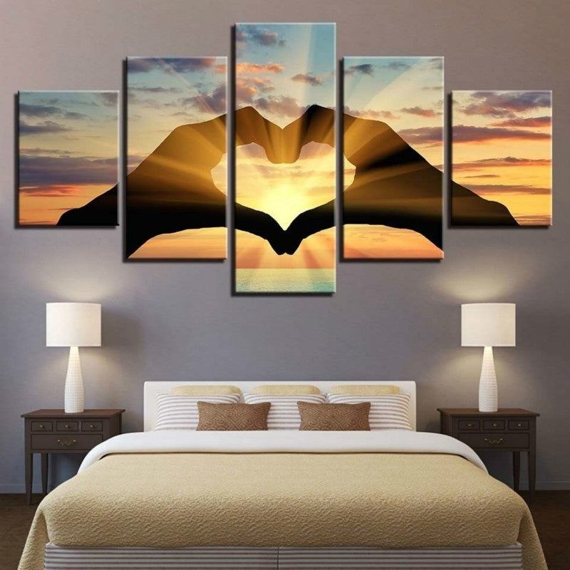 Love Sunrise Canvas Painting Decoration