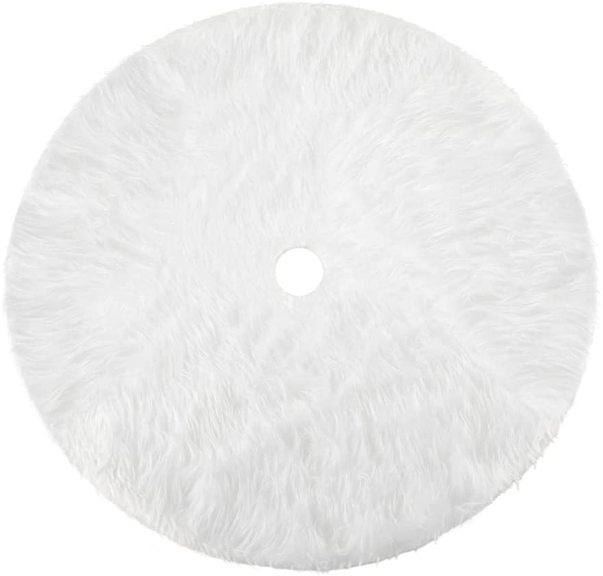 Christmas Tree Skirt Plush Faux Fur