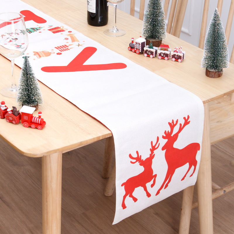 Christmas Double Printing Snowman Table Mat